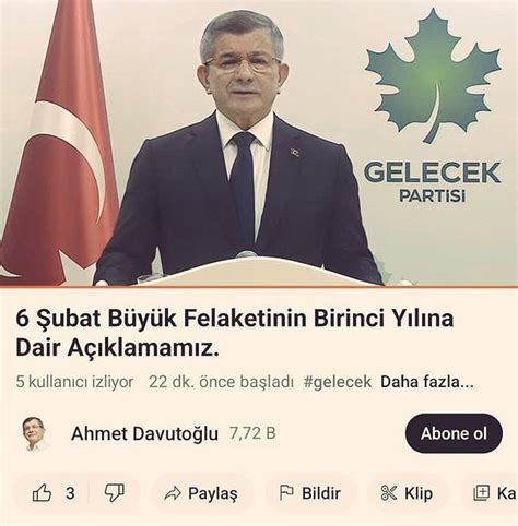 A­h­m­e­t­ ­D­a­v­u­t­o­ğ­l­u­’­n­a­ ­C­a­n­l­ı­ ­Y­a­y­ı­n­ ­Ş­o­k­u­:­ ­S­a­d­e­c­e­ ­5­ ­K­i­ş­i­ ­İ­z­l­e­d­i­